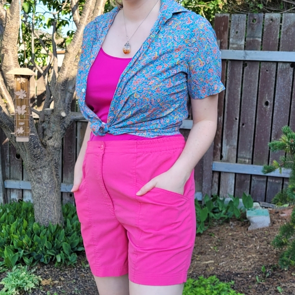 Vintage 80s pink mom shorts - Picture 10 of 11